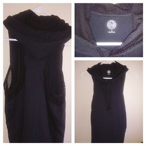 Hooded Sleeveless Mesh Top